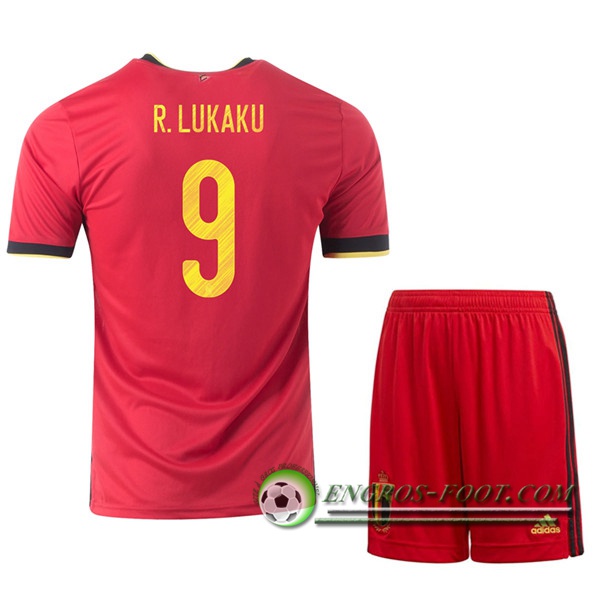 Engros-foot: Jeu Maillot UEFA Euro 2020 Belgique (R.Lukaku 9) Enfant Domicile Thailande