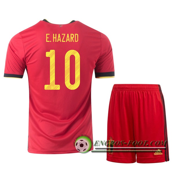 Engros-foot: Jeu Maillot UEFA Euro 2020 Belgique (E.Hazaro 10) Enfant Domicile Thailande