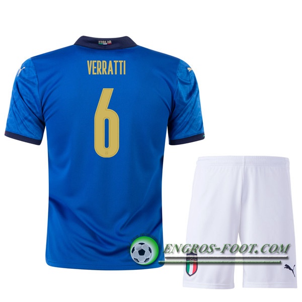 Engros-foot: Jeu Maillot UEFA Euro 2020 Italie (VERRATTI 6) Enfant Domicile Thailande