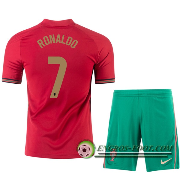 Engros-foot: Jeu Maillot UEFA Euro 2020 Portugal (RONALDO 7) Enfant Domicile Thailande