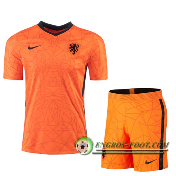 Engros-foot: Jeu Ensemble Maillot Foot Pays-Bas Domicile + Short 2020/2021 Thailande