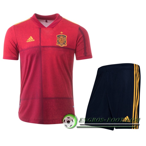 Engros-foot: Jeu Ensemble Maillot Foot Espagne Domicile + Short 2020/2021 Thailande