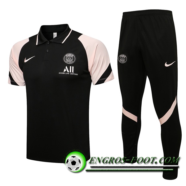 Ensemble Polo Jordan PSG + Pantalon Noir/Rose 2021/2022