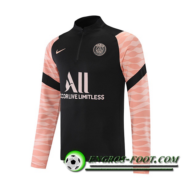 Sweatshirt Training Jordan PSG Noir/Rose 2021/2022 -01