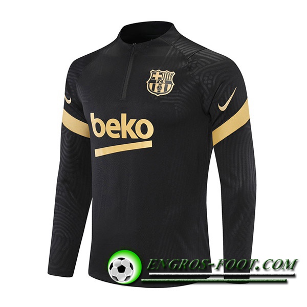 Sweatshirt Training FC Barcelone Noir/Jaune 2021/2022