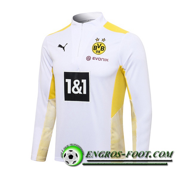 Sweatshirt Training Dortmund BVB Jaune/Blanc 2021/2022