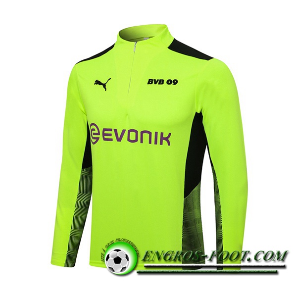 Sweatshirt Training Dortmund BVB Vert/Noir 2021/2022