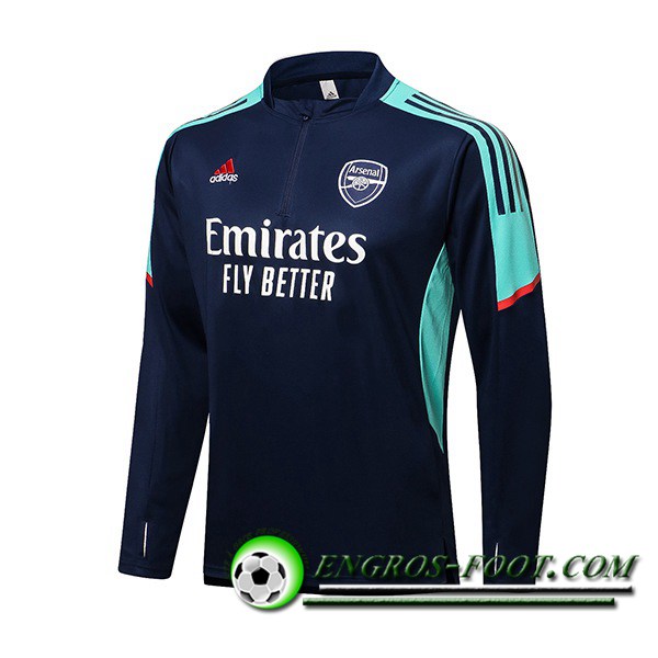 Sweatshirt Training FC Aesenal Bleu Marin/Vert 2021/2022