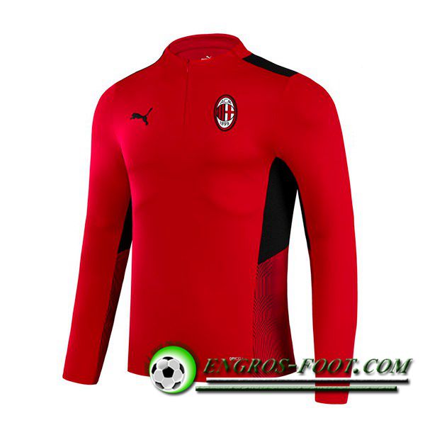 Sweatshirt Training AC Milan Rouge/Noir 2021/2022