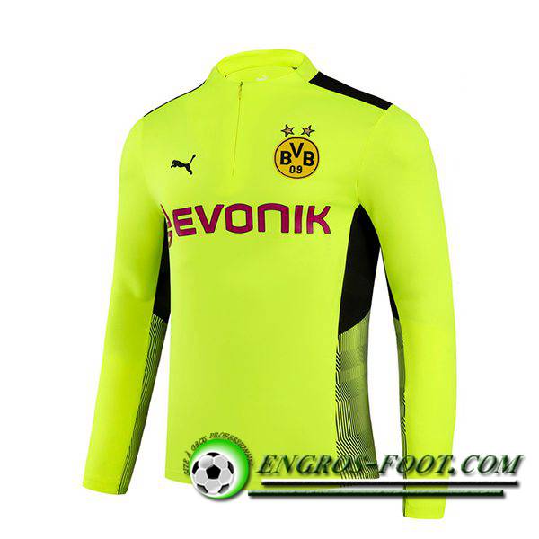 Sweatshirt Training Dortmund BVB Vert/Noir 2021/2022