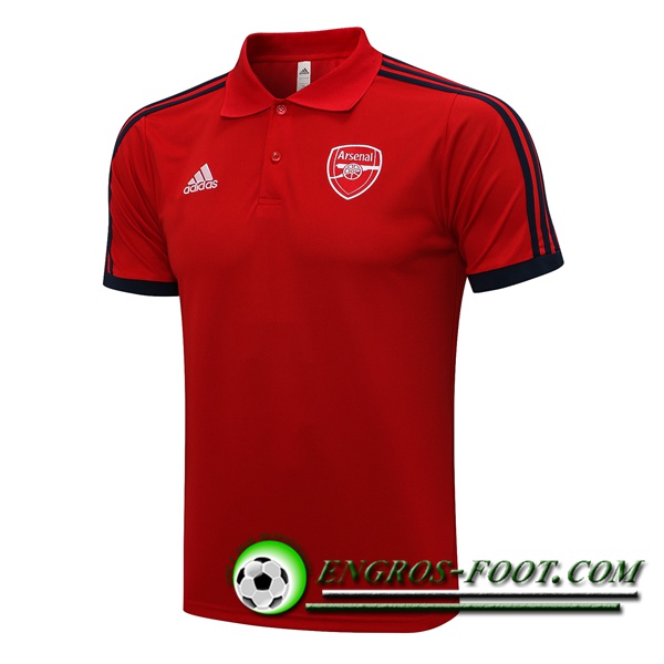 Polo Foot FC Arsenal Rouge/Noir 2021/2022