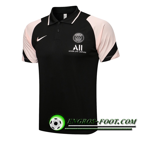 Polo Foot Jordan PSG Noir/Rose 2021/2022