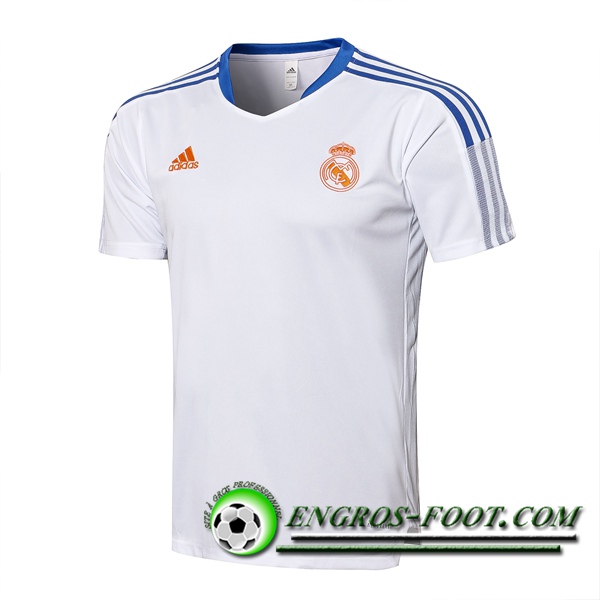 Training T-Shirts Real Madrid Blanc/Bleu 2021/2022