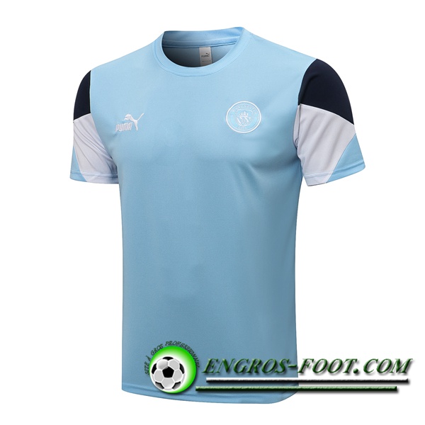 Training T-Shirts Manchester City Bleu/Noir/Blanc 2021/2022