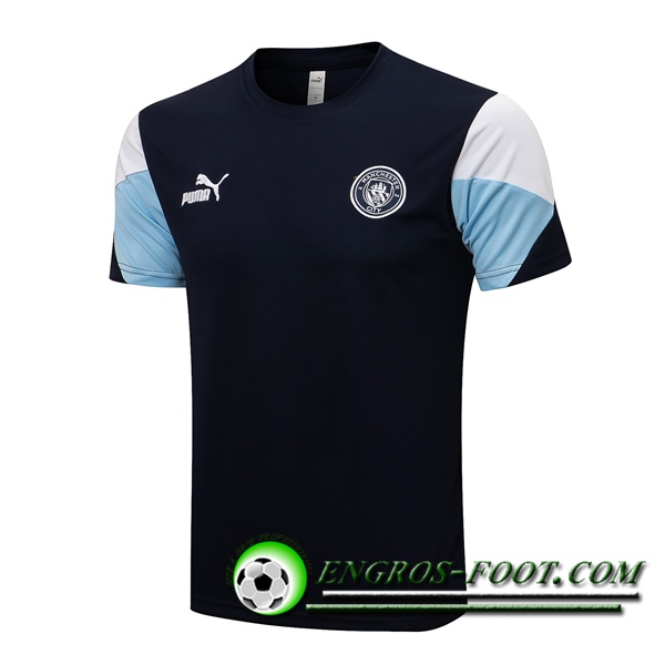 Training T-Shirts Manchester City Noir/Bleu/Blanc 2021/2022