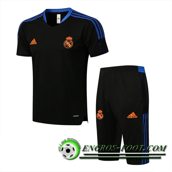 Ensemble Training T-Shirts Real Madrid + Short Noir/Bleu 2021/2022