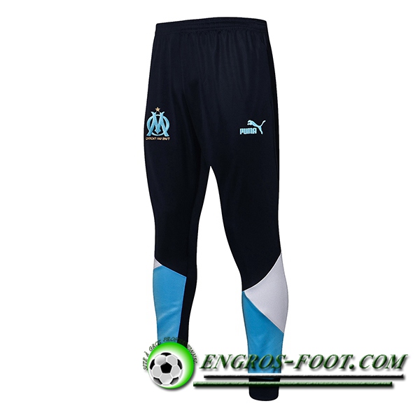 Training Pantalon Foot Marseille OM Bleu Marin/Blanc/Bleu 2021/2022