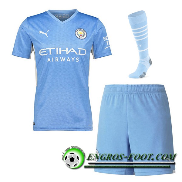 Ensemble Maillot Foot Manchester City Domicile (Short + Chaussettes) 2021/2022