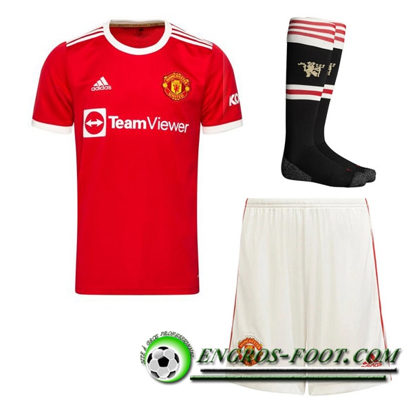 Ensemble Maillot Foot Manchester United Domicile (Short + Chaussettes) 2021/2022