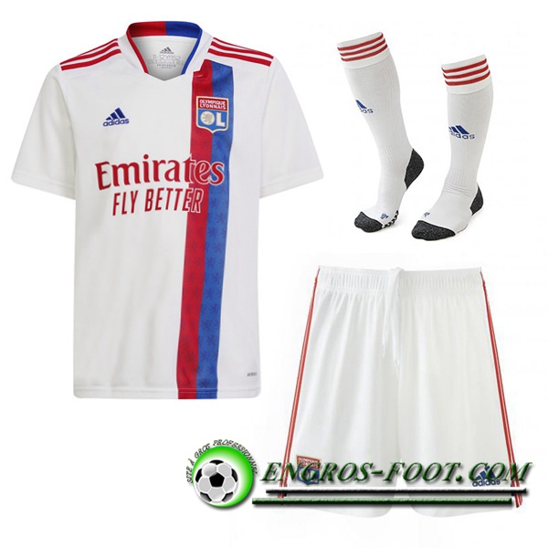 Ensemble Maillot Foot Lyon Domicile (Short + Chaussettes) 2021/2022