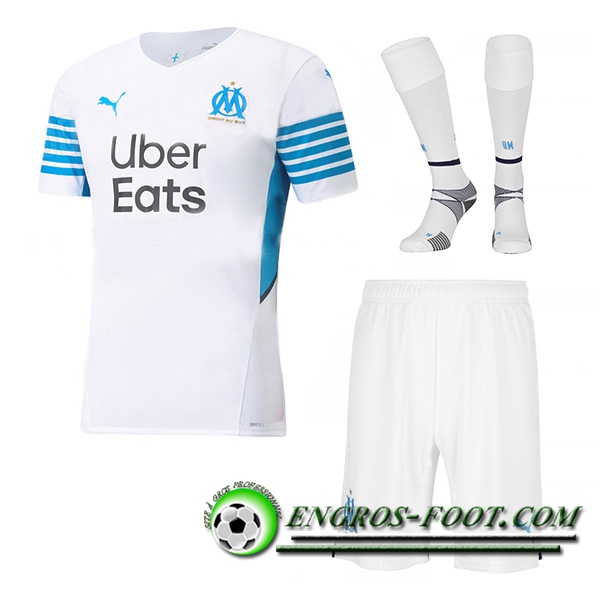 Ensemble Maillot Foot Marseille OM Domicile (Short + Chaussettes) 2021/2022