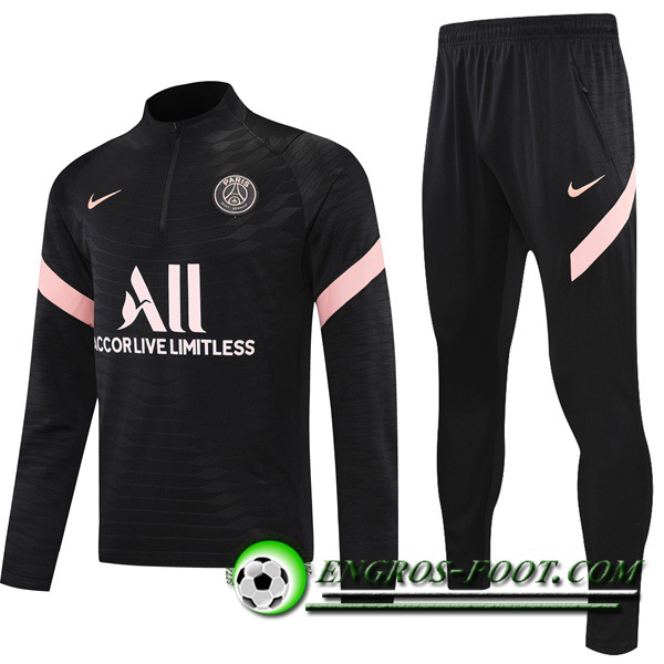 Ensemble Survetement de Foot Jordan PSG Rose/Noir 2021/2022