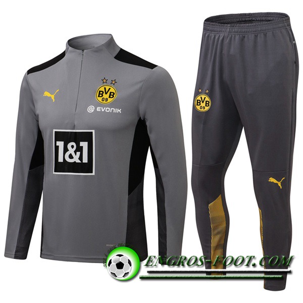 Ensemble Survetement de Foot Dortmund BVB Gris 2021/2022