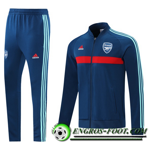 Ensemble Survetement de Foot - Veste FC Arsenal Bleu Marin/Rouge 2021/2022