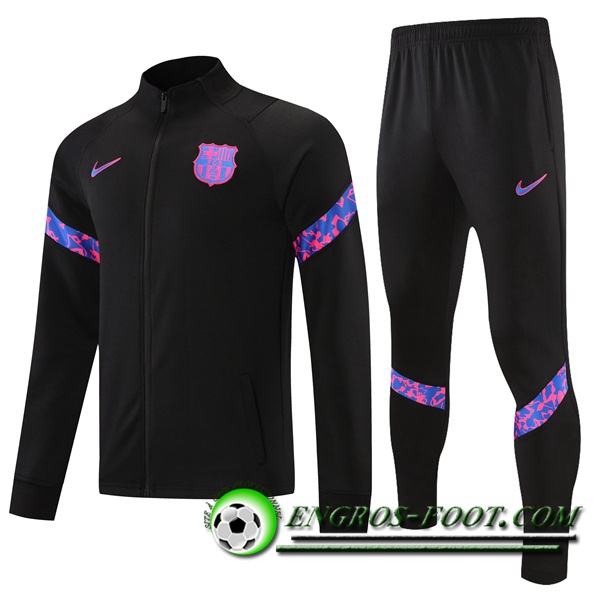 Ensemble Survetement de Foot - Veste FC Barcelone Noir/Pourpre 2021/2022