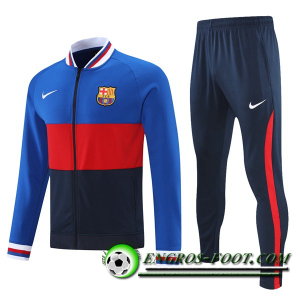 Ensemble Survetement de Foot - Veste FC Barcelone Bleu/Rouge 2021/2022