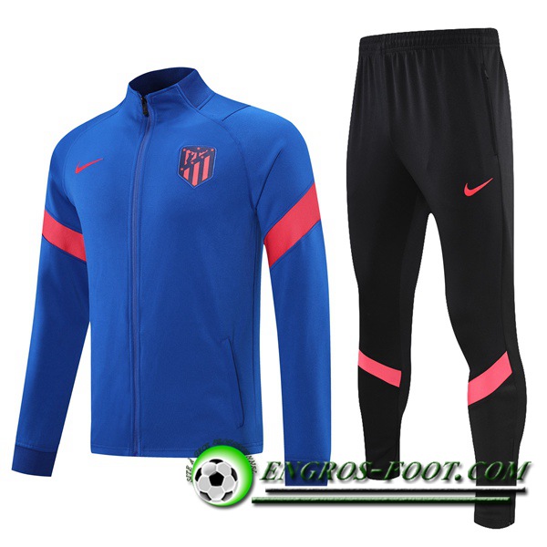 Ensemble Survetement de Foot - Veste Altetico Madrid Bleu 2021/2022