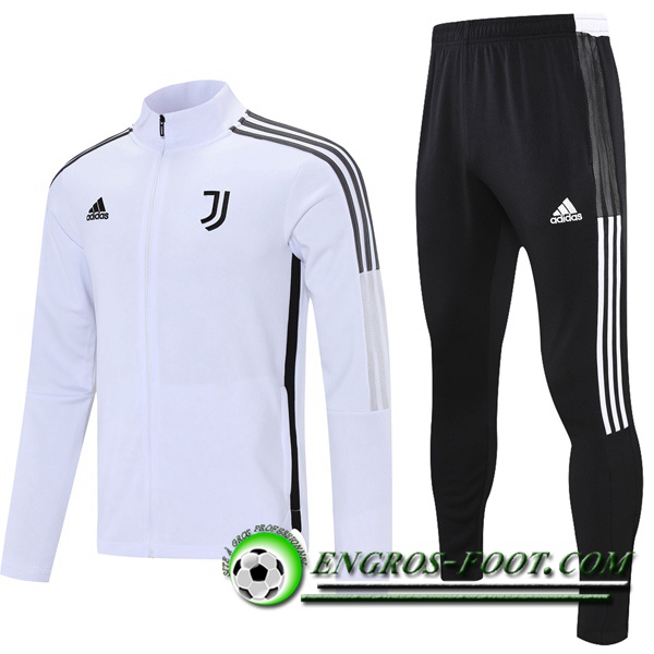 Ensemble Survetement de Foot - Veste Juventus Blanc/Gris 2021/2022