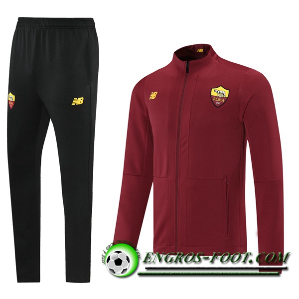 Ensemble Survetement de Foot - Veste AS Rome Rouge 2021/2022