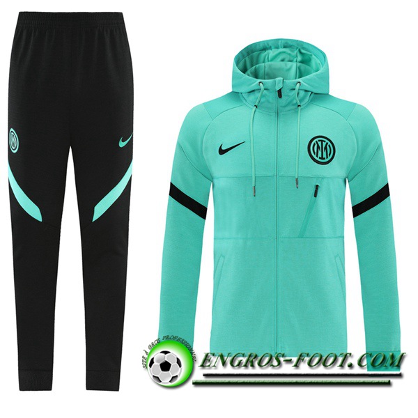 Ensemble Veste A Capuche Survetement - Veste Inter Milan Vert 2021/2022