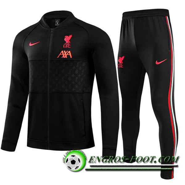 Ensemble Survetement de Foot - Veste FC Liverpool Enfant Noir/Rouge 2021/2022