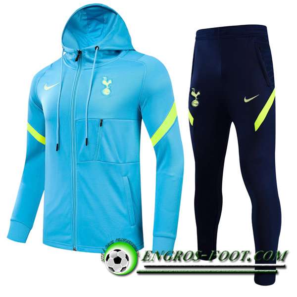 Ensemble Veste A Capuche Survetement - Veste FC Liverpool Enfant Bleu/Vert 2021/2022