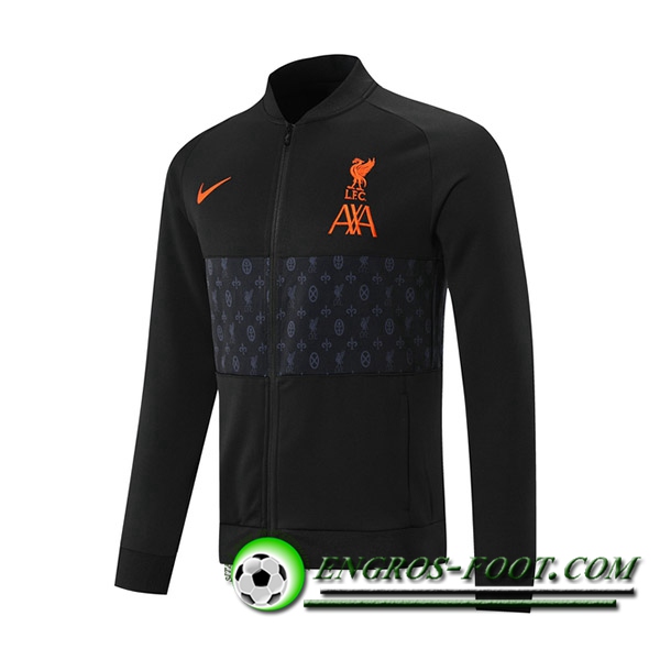 Nouveaux Veste Foot FC Liverpool Noir/Gris 2021/2022