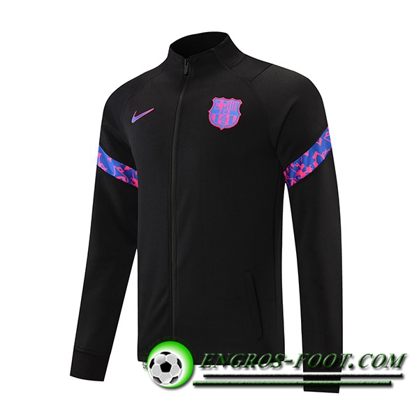 Nouveaux Veste Foot FC Barcelone Noir 2021/2022