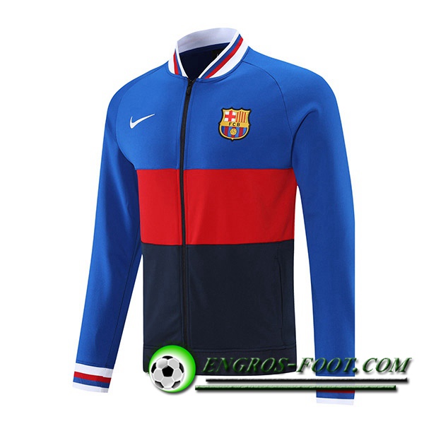 Nouveaux Veste Foot FC Barcelone Bleu/Rouge 2021/2022