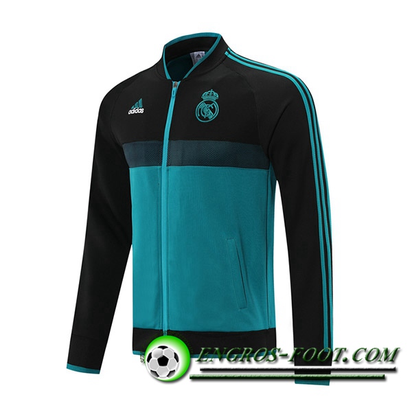 Nouveaux Veste Foot Real Madrid Vert Fonce/Noir 2021/2022