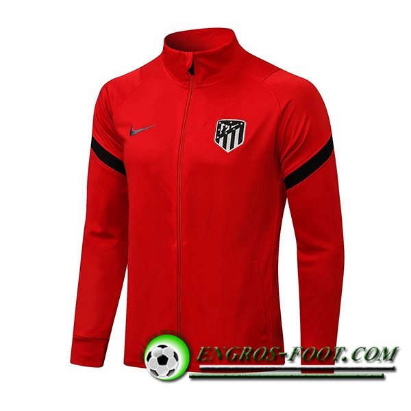 Nouveaux Veste Foot Altetico Madrid Rouge/Noir 2021/2022