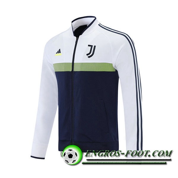 Nouveaux Veste Foot Juventus Blanc/Bleu Marin 2021/2022