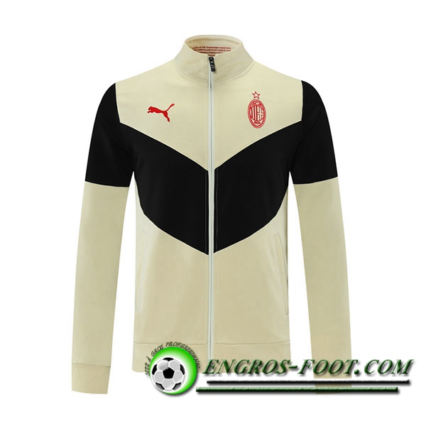 Nouveaux Veste Foot AC Milan Jaune/Noir 2021/2022