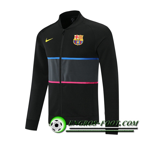 Nouveaux Veste Foot FC Barcelone Bleu/Noir/Rose 2021/2022