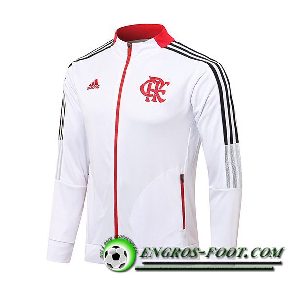 Nouveaux Veste Foot Flamengo Blanc 2021/2022