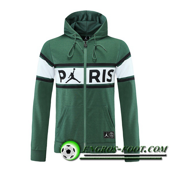 Nouveaux Veste A Capuche PSG Vert 2021/2022