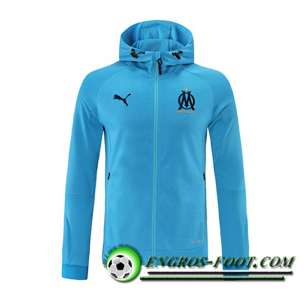 Nouveaux Veste A Capuche Marseille OM Bleu 2021/2022