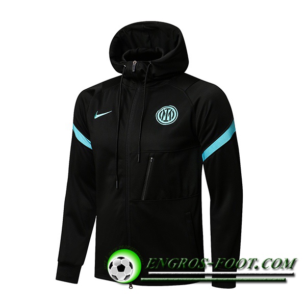 Nouveaux Veste A Capuche Inter Milan Noir/Vert 2021/2022