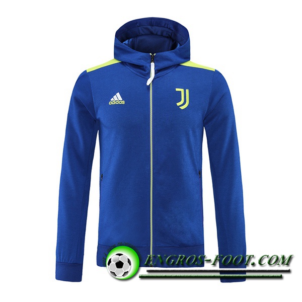 Nouveaux Veste A Capuche Juventus Vert/Bleu 2021/2022