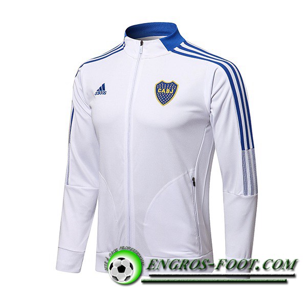 Nouveaux Veste Foot Boca Juniors Blanc/Bleu 2021/2022